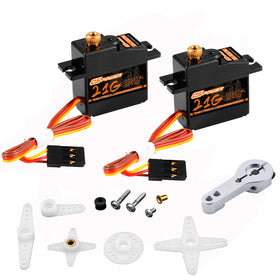 DSPOWER 21G mini servo with full metal gears for high torque in RC cars.