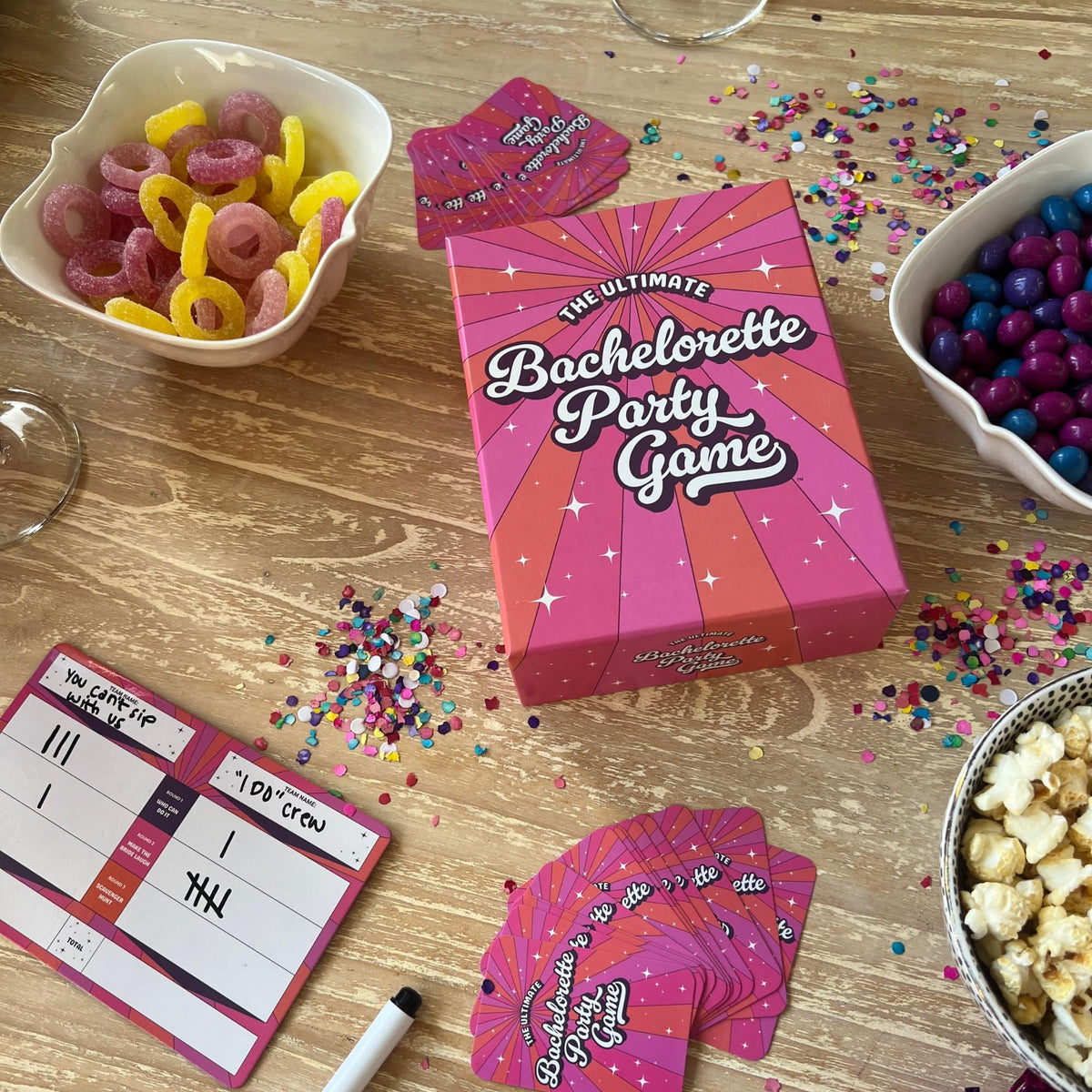 DSS Games card deck close-up reveals durable, high-quality components for party use.