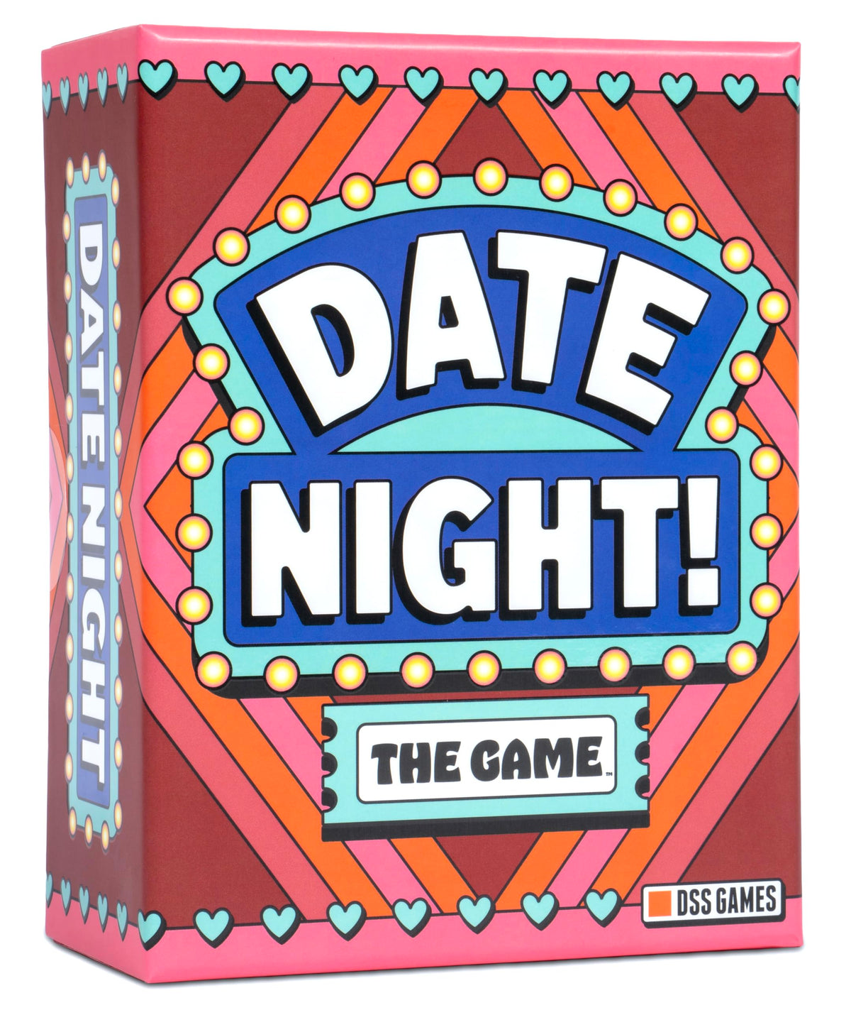 DSS Games Date Night! The Game cover inviting couples to a cozy at-home date night.