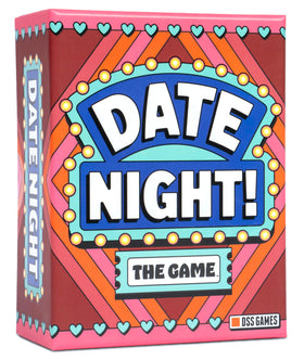 DSS Games Date Night! The Game cover inviting couples to a cozy at-home date night.