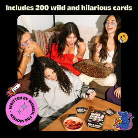 DSS Games box and cards open for a fun girls night activity.