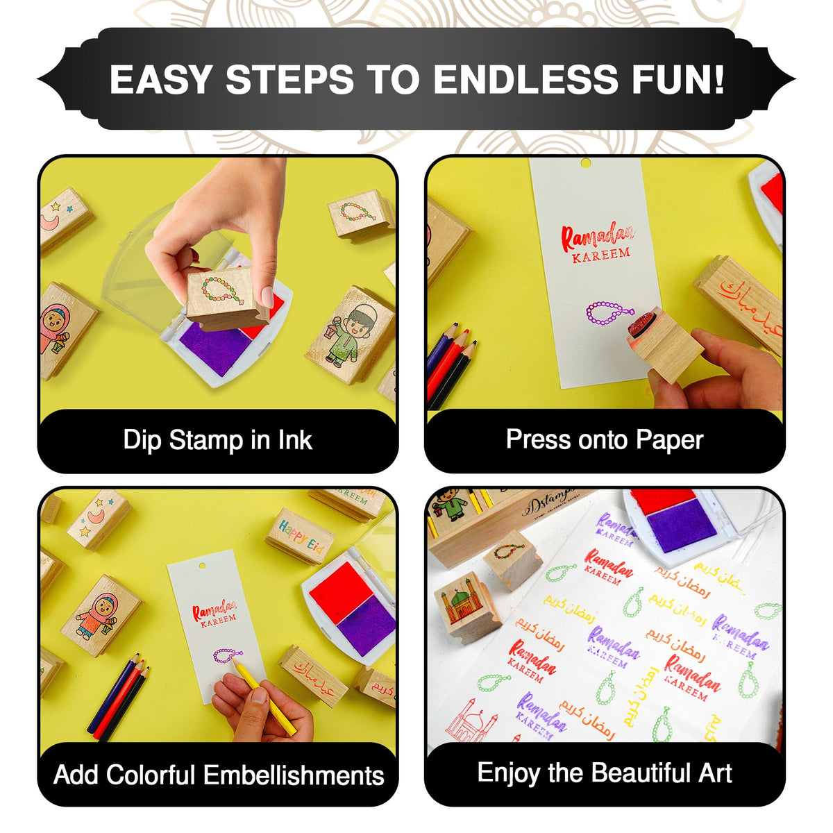 DSTAMPSS tasbeeh stamp for mindful, hands-on crafts
