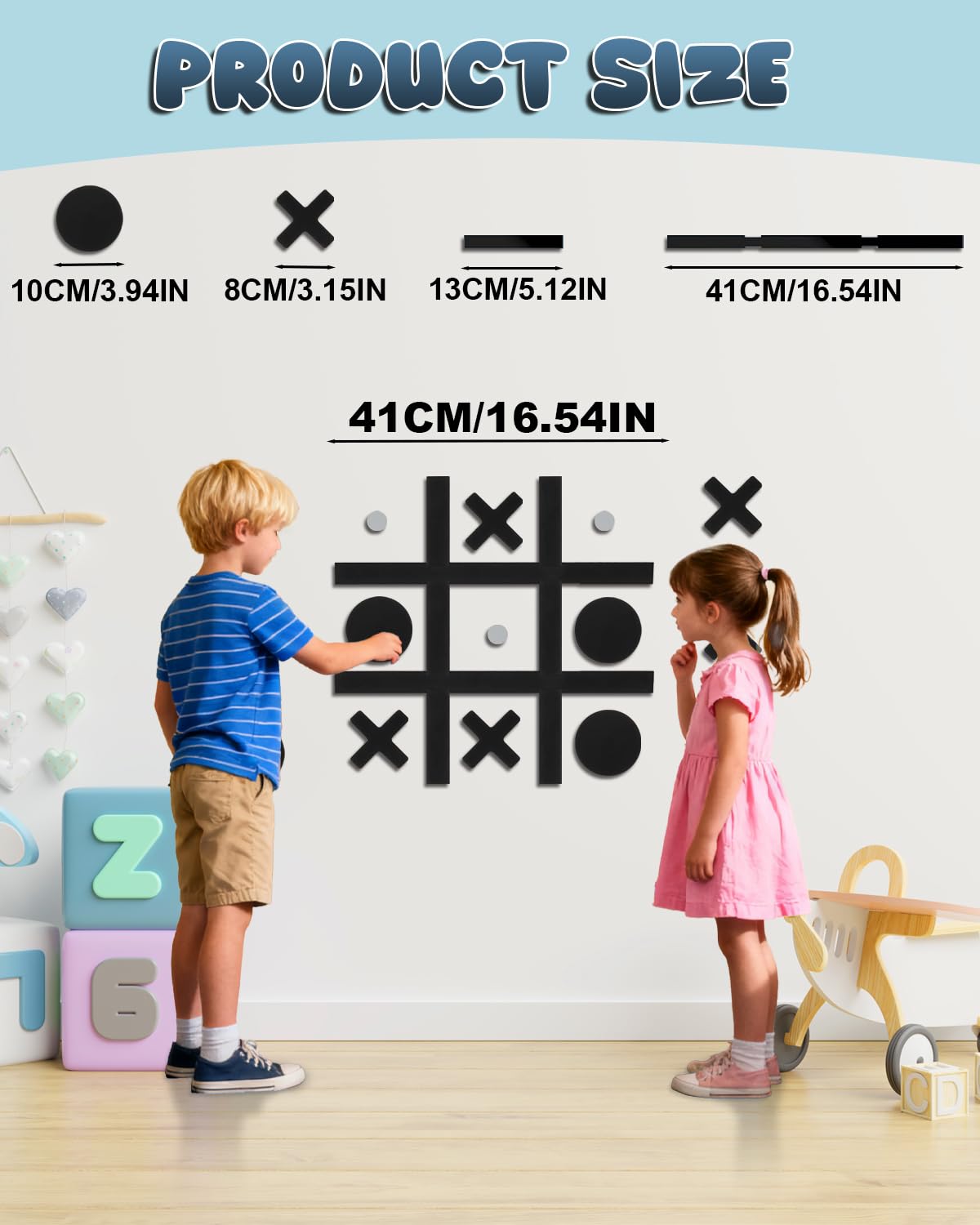 DTRK magnets close-up highlights secure X and O pieces for durable play.