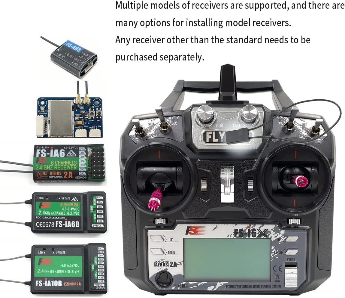DTXMX FS-i6X low power design extends flight-time between charges.