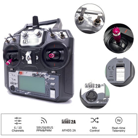 DTXMX FS-i6X transmitter side controls for quick flight adjustments
