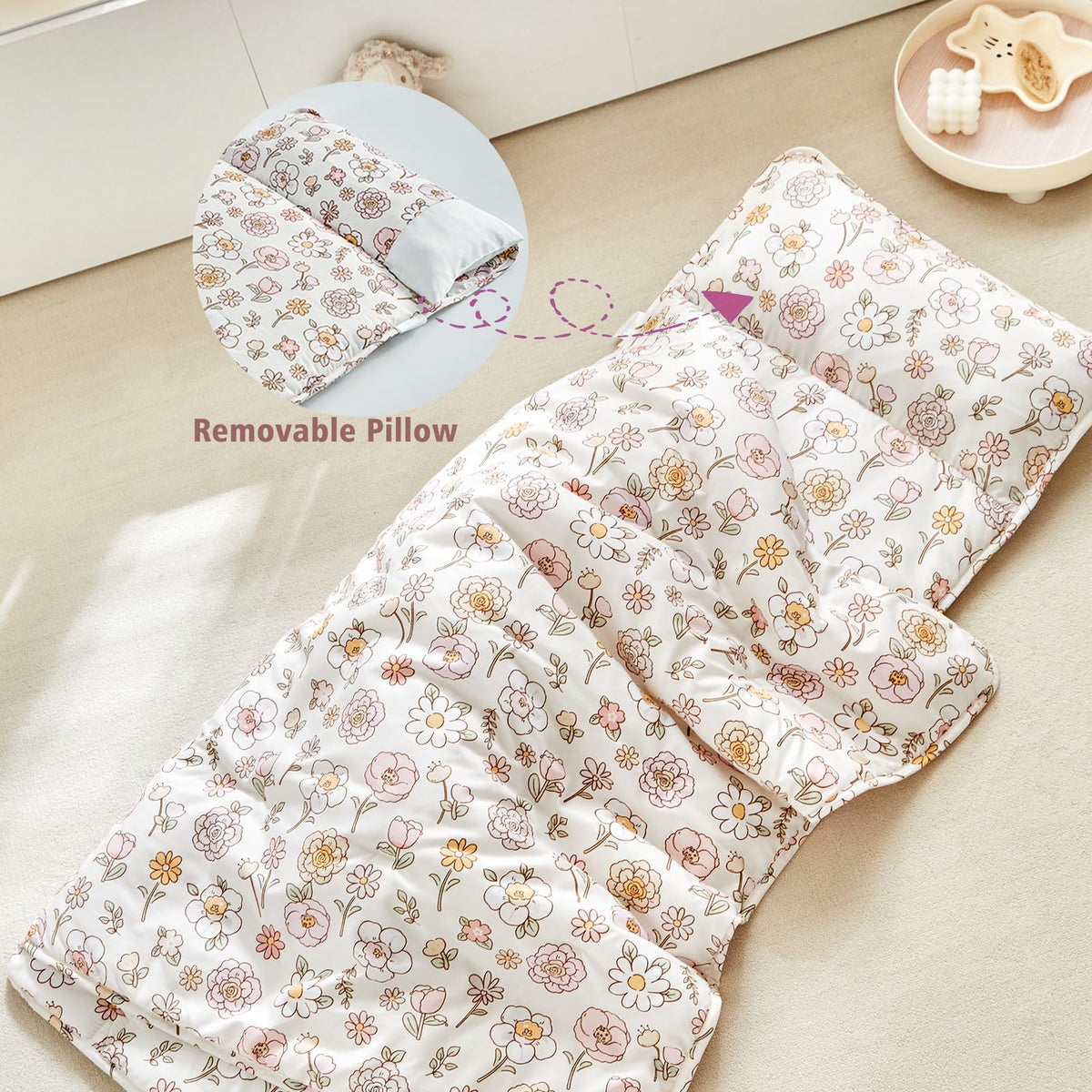 DuShow floral nap mat gift-ready packaging