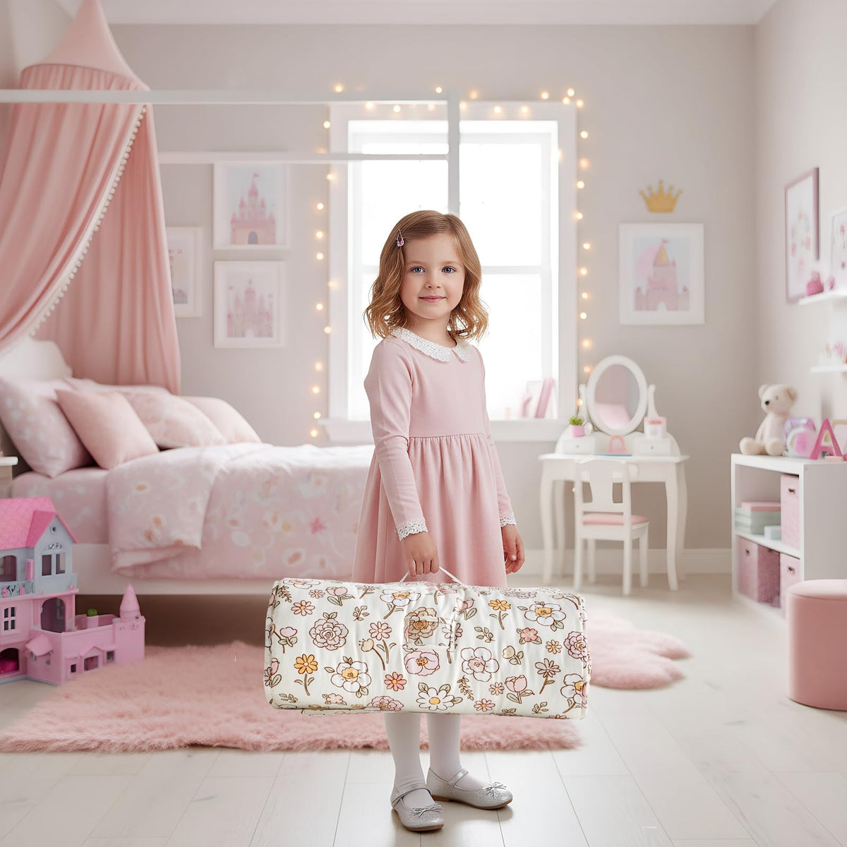 DuShow microfiber-filled, polyester nap mat fabric feels soft and breathable