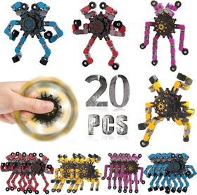 DUBANJOWE 20pcs fidget spinners spinning robot for dynamic play and focus.