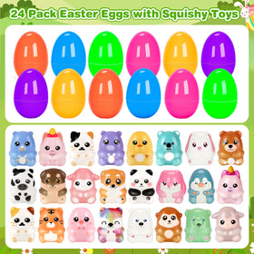 Duchong animal squishy toys in bright colors for kids' Easter baskets.