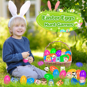 Duchong classroom prize supplies with colorful Easter eggs.