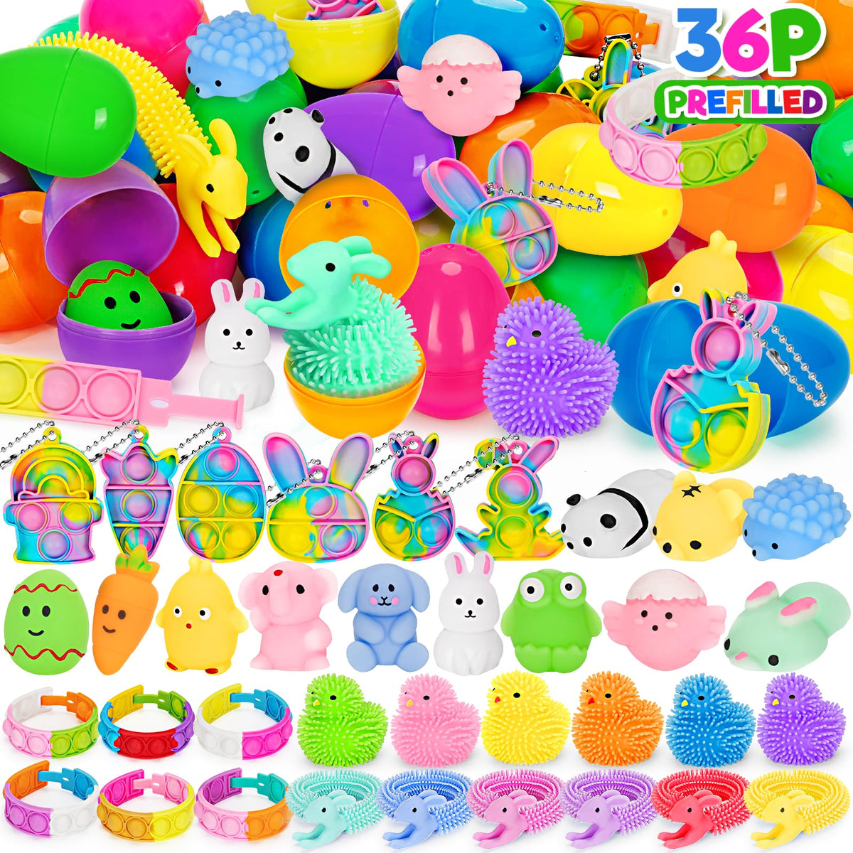 Duchong prefilled eggs with diverse designs for quick Easter gifting.