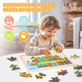 Duchong guide illustration: detachable guide helps complete puzzles more easily.