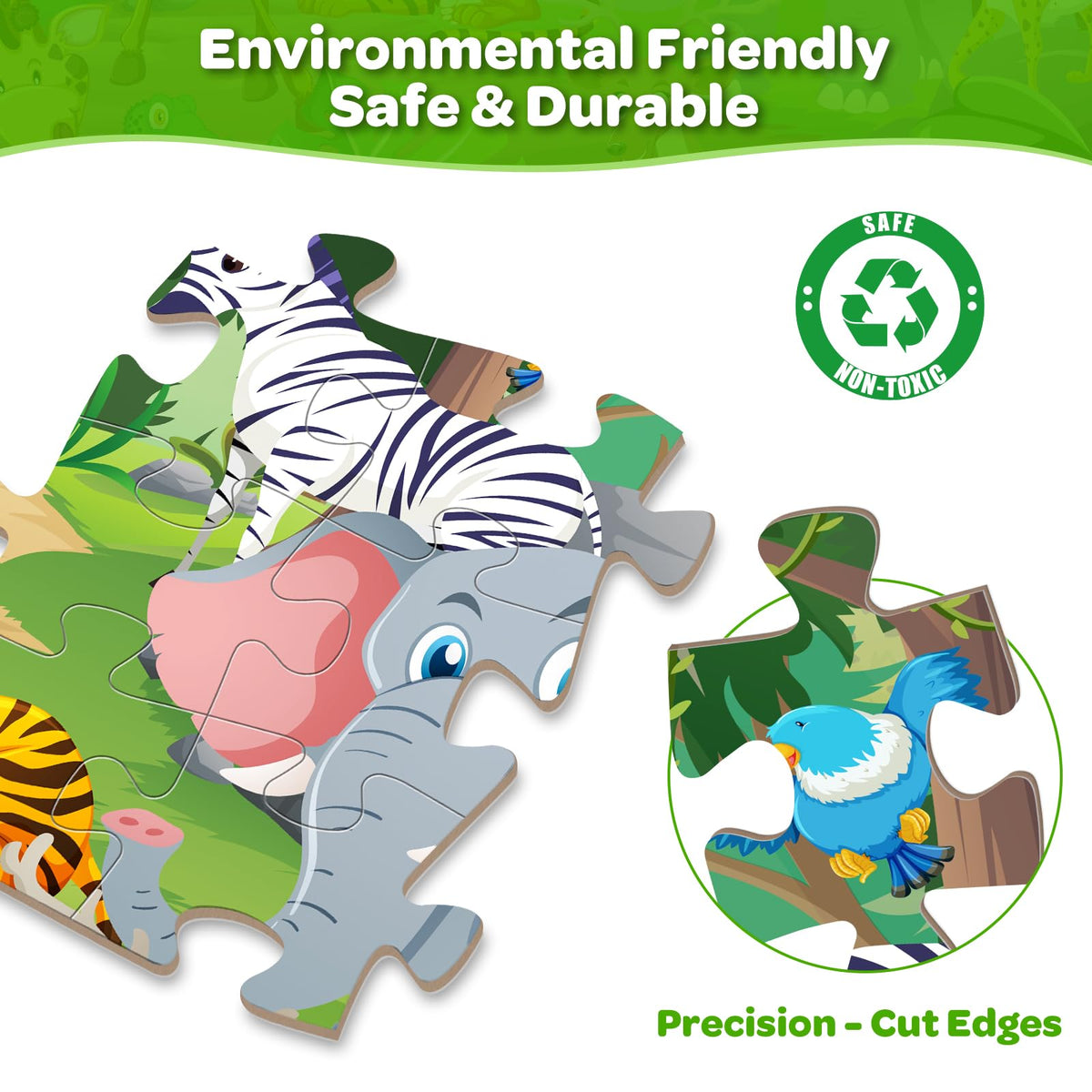 Duchong large easy-grip pieces help little hands pick up and fit pieces.