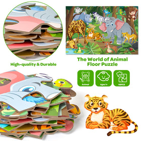 Duchong thick cardboard puzzle stands up to frequent play and reuse.