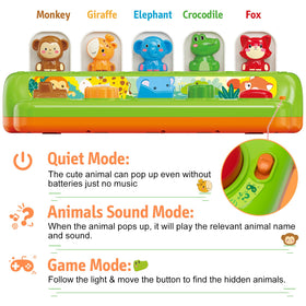 Duchong Pop Up Toy animal sounds engage senses during pop up action