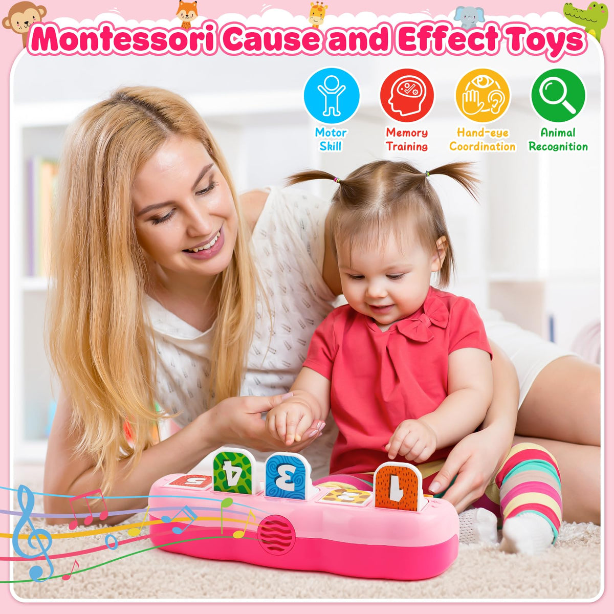 Duchong Pop Up Toy BPA-free ABS safety for babies