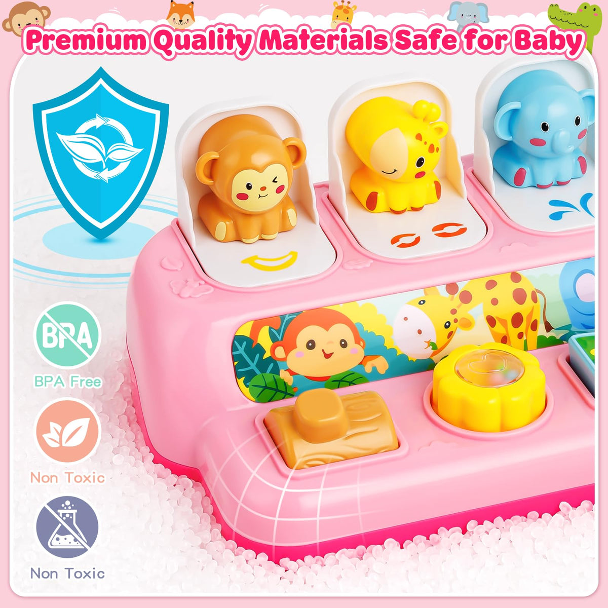 Duchong Pop Up Toy front lever activation boosts fine motor skills