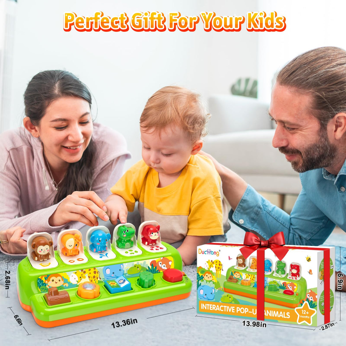 Duchong Pop Up Toy safety materials highlight non-toxic, BPA-free construction