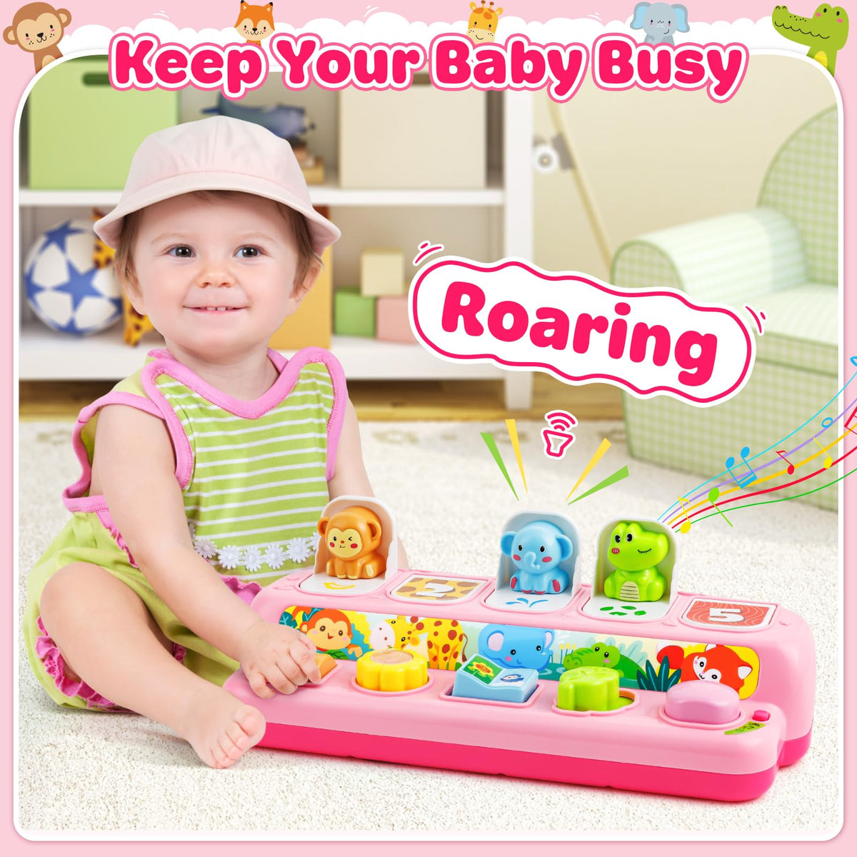 Duchong Pop Up Toy sensory discovery supports early hand-eye coordination