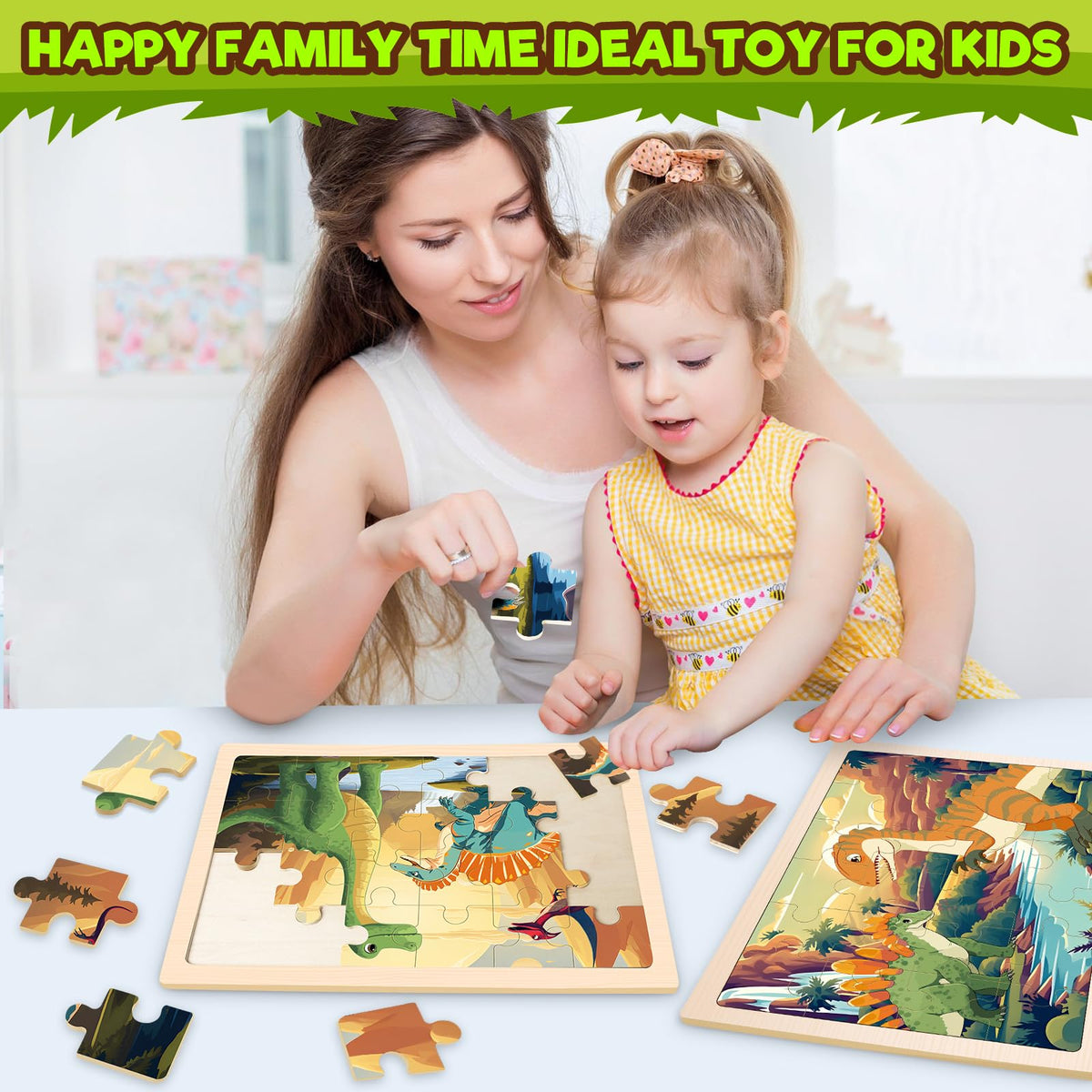 Duchong storage tray keeps puzzle pieces organized for quick cleanups after play.