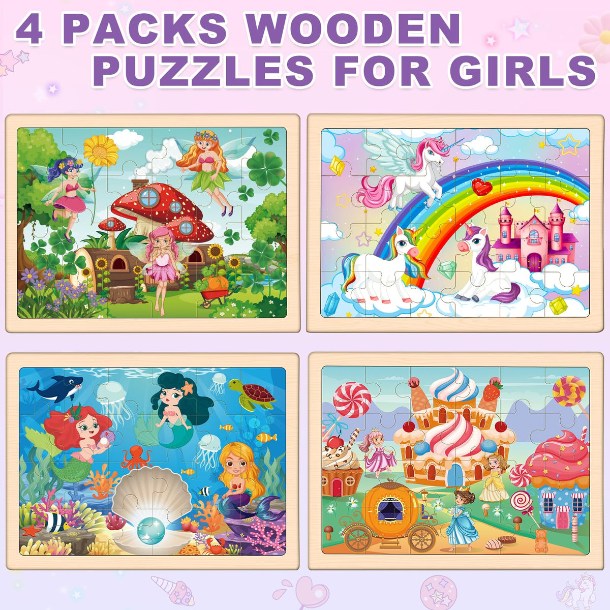 Duchong princess 24-piece puzzle fosters imaginative play and fine motor skills.