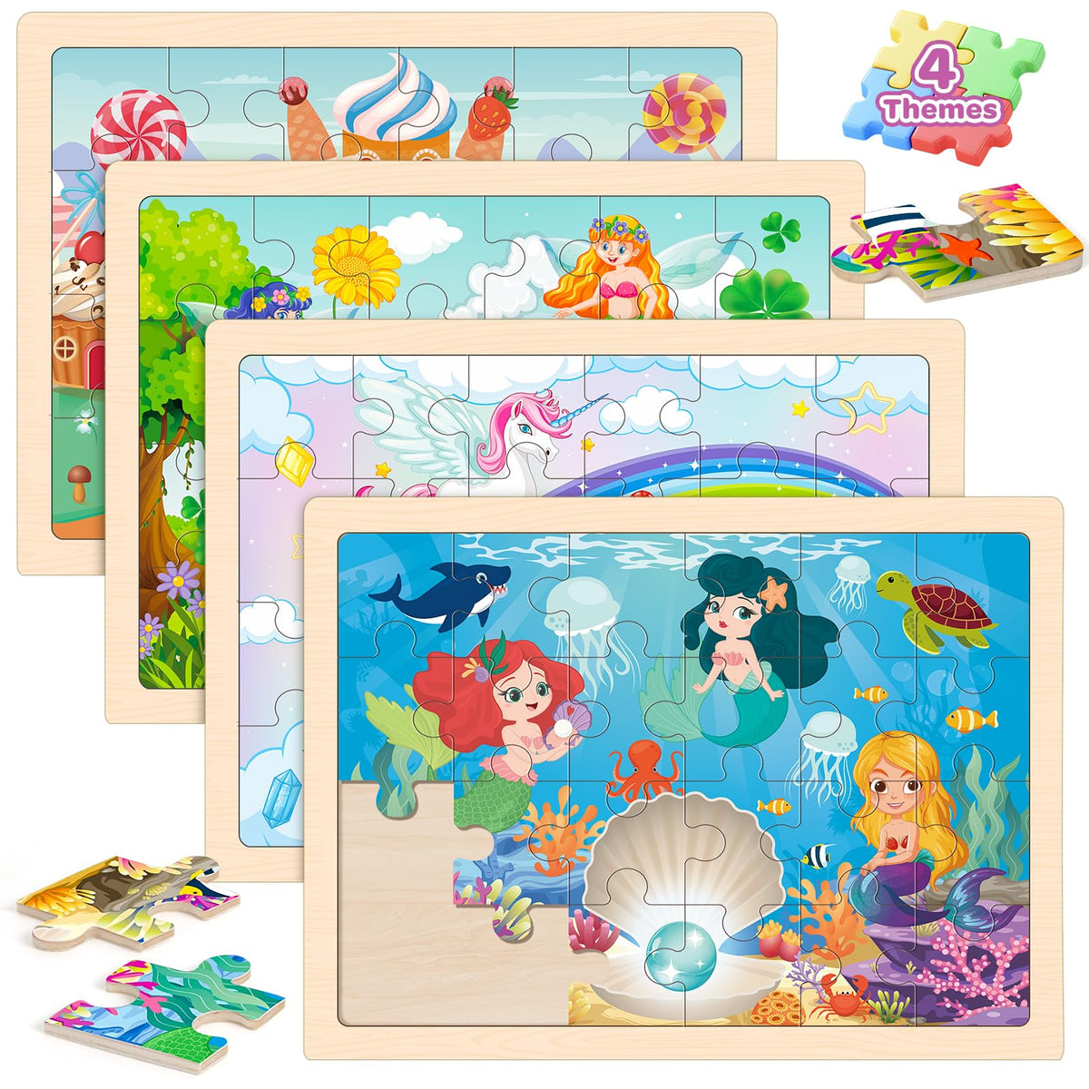Duchong unicorn 24-piece puzzle for kids boosts focus and problem-solving.
