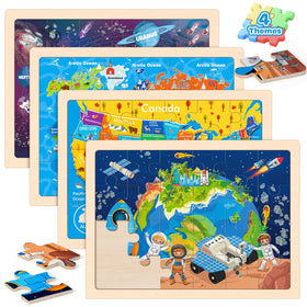 Duchong USA map wooden puzzle for kids with engaging geography play
