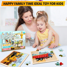 Duchong wooden puzzle high-quality-wood with polished-edges ensures safe, durable play