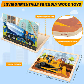 Duchong wooden puzzle storage-tray keeps pieces organized for easy setup