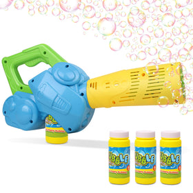Duckura Bubble Leaf Blower side view promotes kid-friendly outdoor play