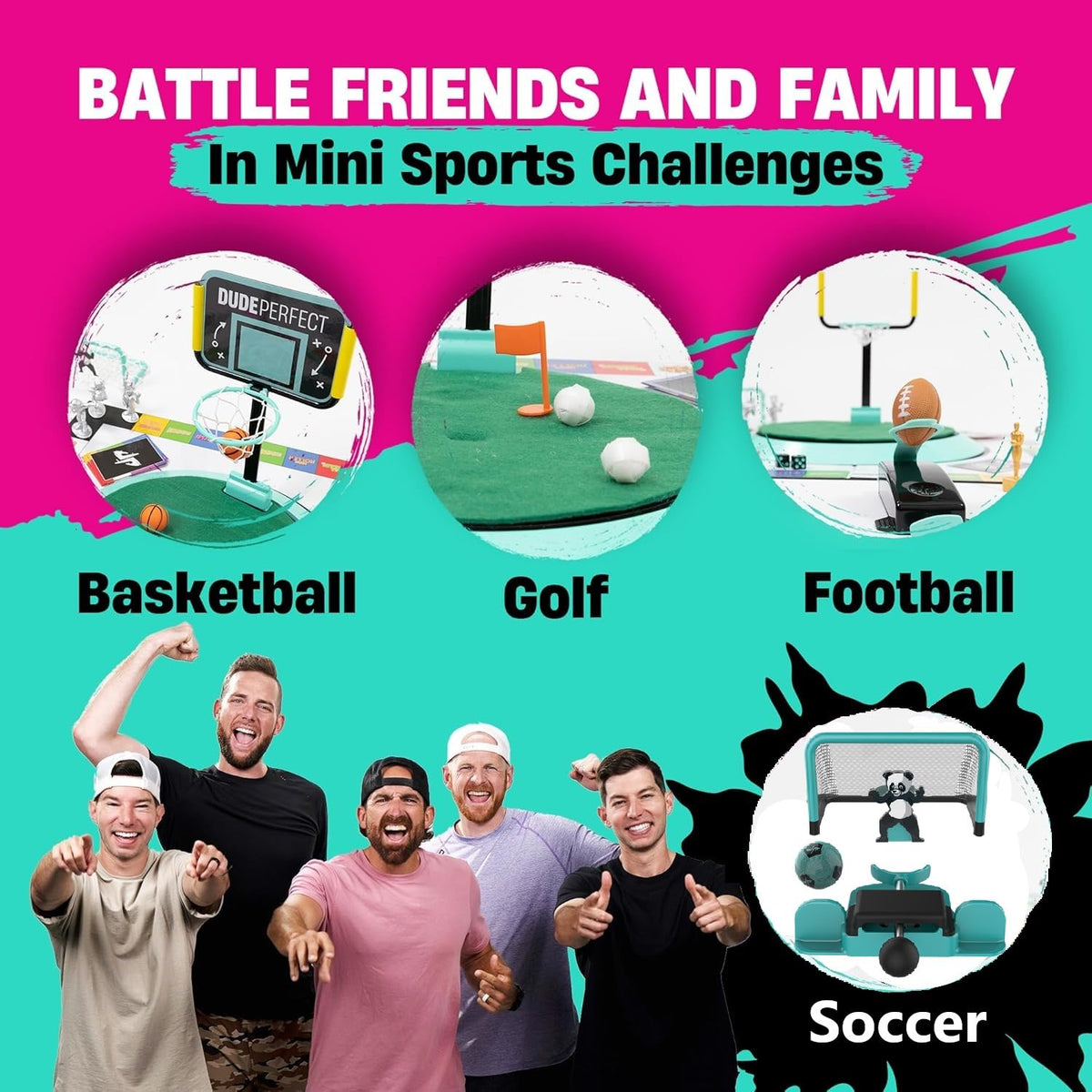Dude Perfect Golden Boys collectibles add scoring incentives for players