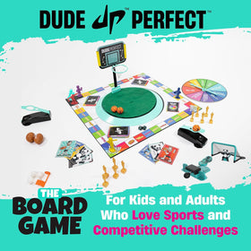 Dude Perfect Panda goalie defends a shot on the board game net