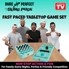 Dude Perfect Sling Puck pucks fly across the board
