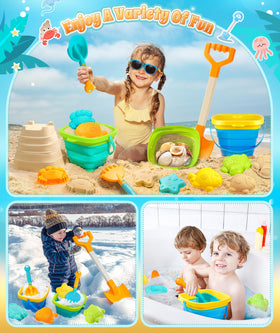 DUDUCOFU detachable shovels provide comfortable digging for kids.