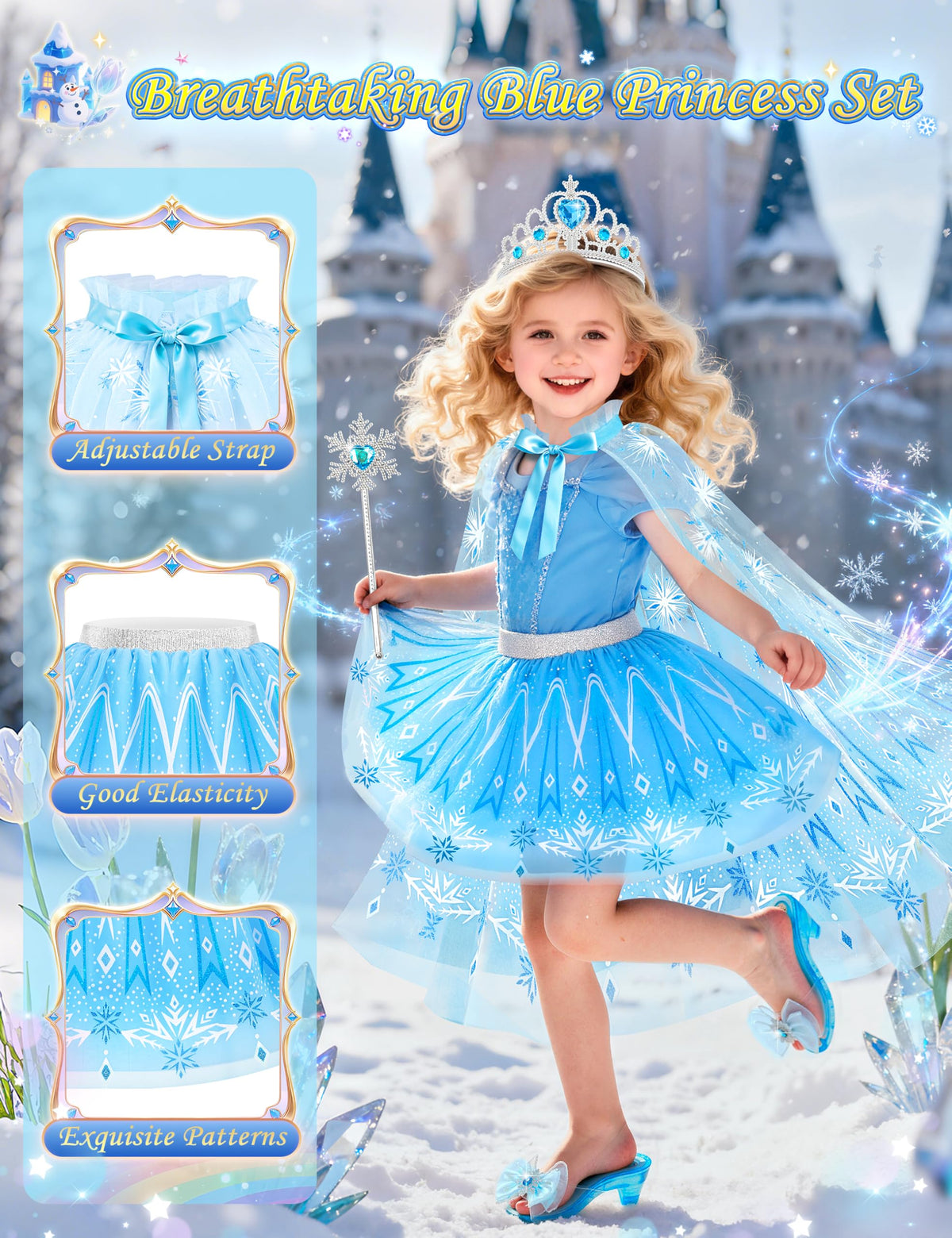 DUDUCOFU princess cape pink for magical costume moments