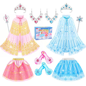 DUDUCOFU princess dress pink skirt for imaginative pretend play