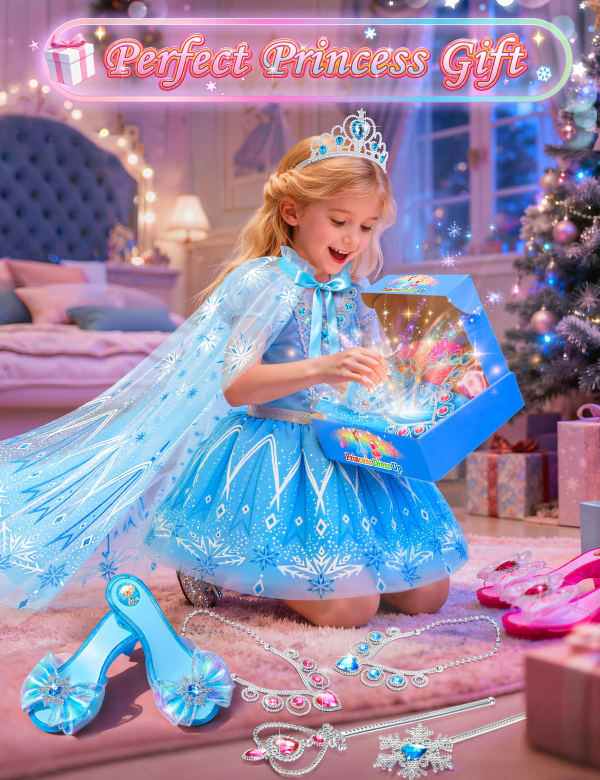 DUDUCOFU princess wand for magical pretend play