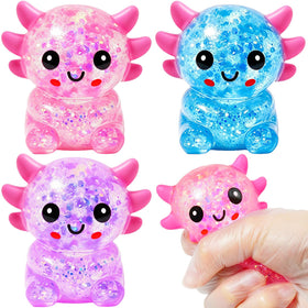 Dufricen axolotl sugar squishy stress ball, calming tactile relief for focus.