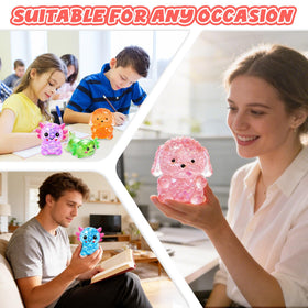 Dufricen axolotl sugar squishy ball, glittery soothing squeeze.
