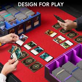 Dufvrpe trading card storage box 30 color labels organize categories.