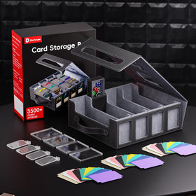 Dufvrpe adjustable dividers and card holder keep decks neat.