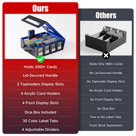 Dufvrpe trading card storage box magnetic closure keeps decks secure.