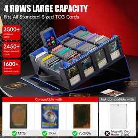 Dufvrpe trading card storage box topdisplay showcases key cards at a glance.