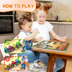 DUKVSG Sensory busy board enhances eye-hand coordination via interactive play