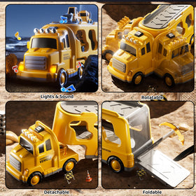 DULONIME construction truck detachable sections support easy scene changes and hands-on learning.
