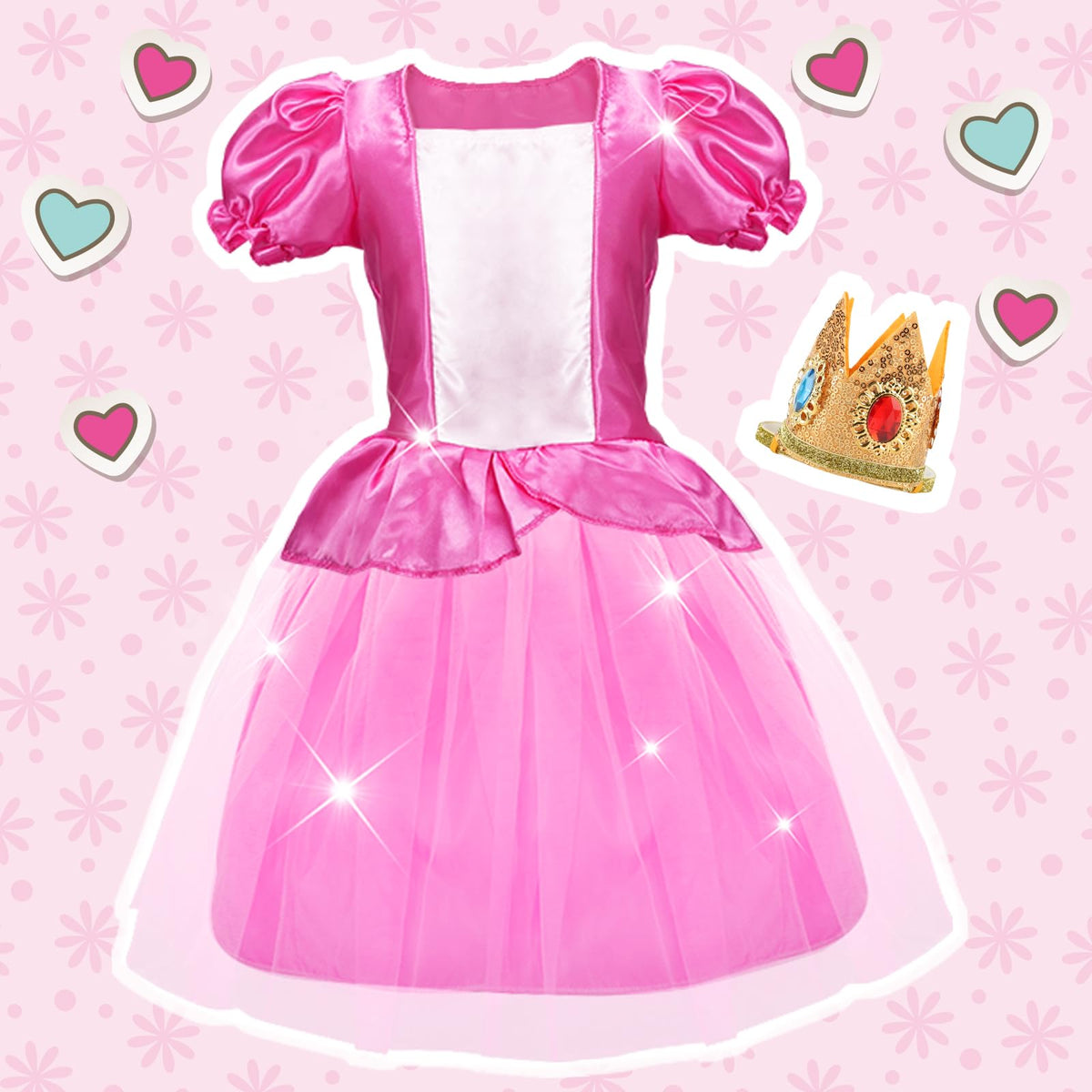 Dulsaera princess dress ideal for parties and school performances.