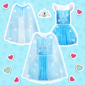 Dulsaera princess dress with plastic jewel accessory, adds sparkle for magical storytelling.
