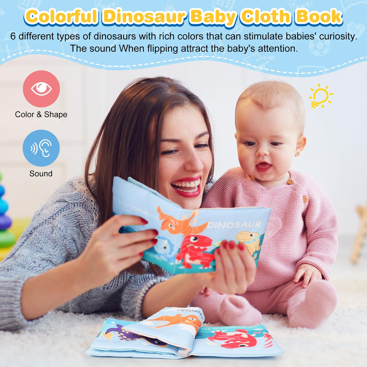 Dulsaera shape sorter cube helps baby sort shapes and build coordination.