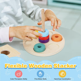 Dulsaera stacking cups encourage stacking, nesting, and hand-eye coordination.