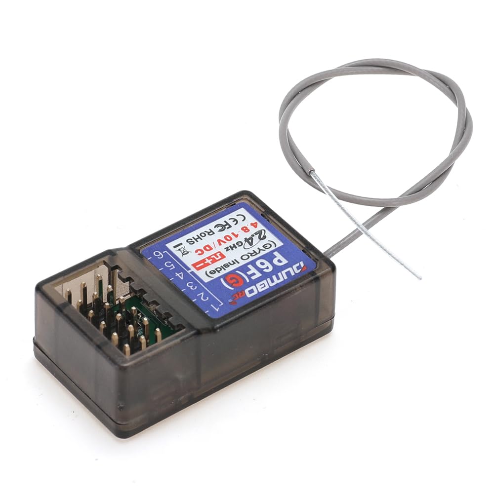 DUMBORC P6FG receiver top view showing slim design for tight spaces